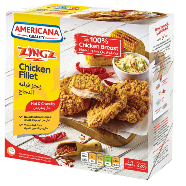 Americana Zingz Chicken Fillet Hot And Crunchy  420 g