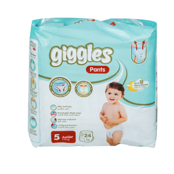 Giggles Baby Diaper Pants Junior Size 5 11-25 kg 24 pcs