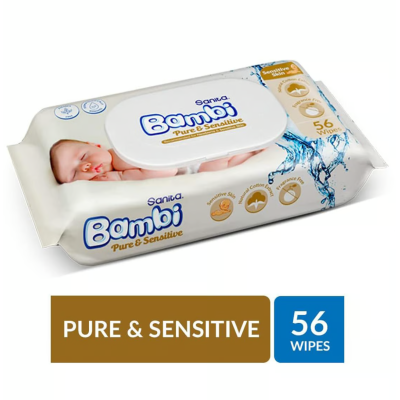 Sanita Pure & Sensitive Bambi Wipes 56 pcs