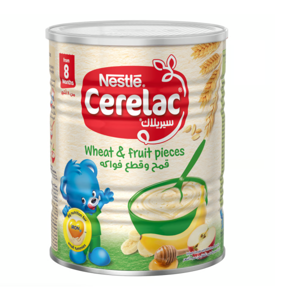 Nestle Cerelac Infant Cereals With Iron + Wheat & Fruit Pieces From 8 Months 400 g