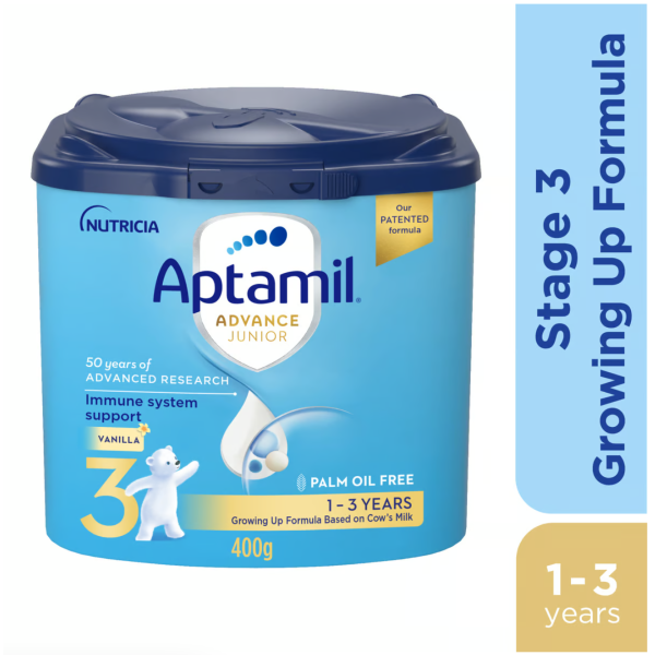 Aptamil Advance Junior Stage 3 Growing Up Formula Vanilla Flavour From 1-3 Years 400 g