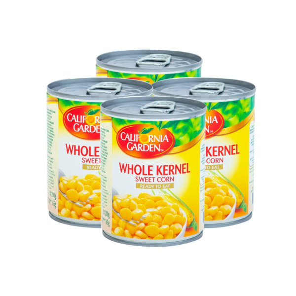 California Garden Whole Kernel Sweet Corn Value Pack 4 x 200 g