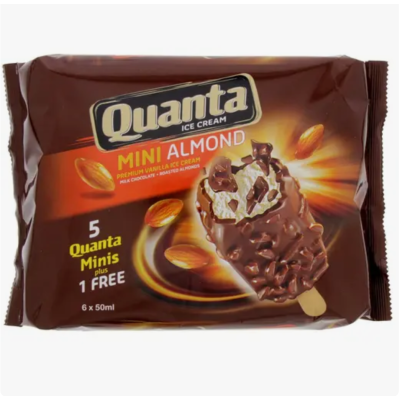 Quanta Almond Mini Ice Cream Stick, 6x50 ml