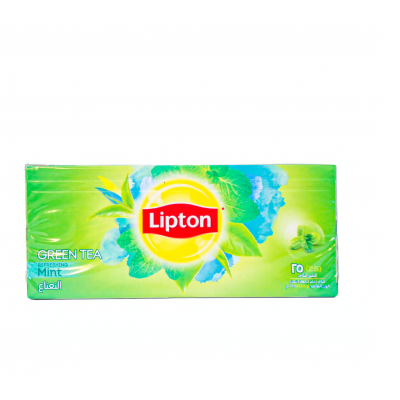 ليبتون شاي أخضر بالنعناع عبوة اقتصادية 25 كيس شاي