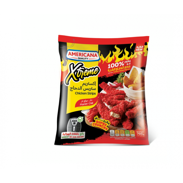 Americana Xtreme Flamin Chili Chicken Strips 700 g