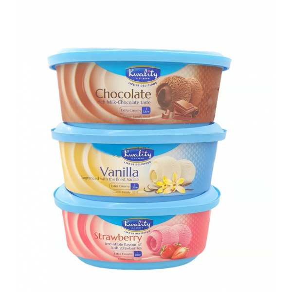 Kwality Ice Cream Assorted Value Pack 3 x 1 Litre