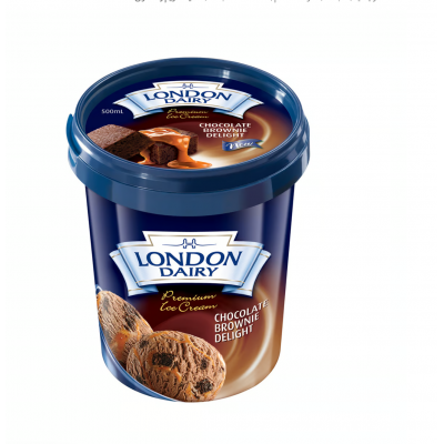 London Dairy Chocolate Brownie Delight Ice Cream 500 ml