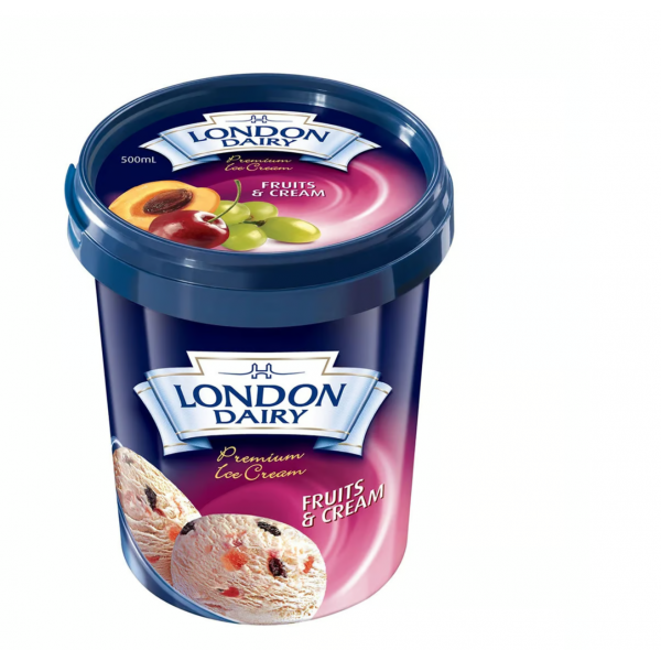 London Dairy Fruits & Cream Ice Cream 500 ml