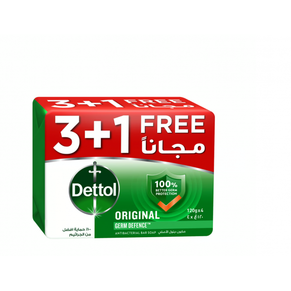 Dettol Original Anti-Bacterial Soap 4 x 120 g