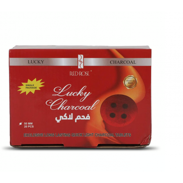 Red Rose Lucky Quick Light Charcoal Tablets 50mm 20pcs