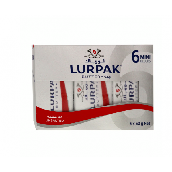 Lurpak Butter Unsalted Mini Blocks 6 x 50 g